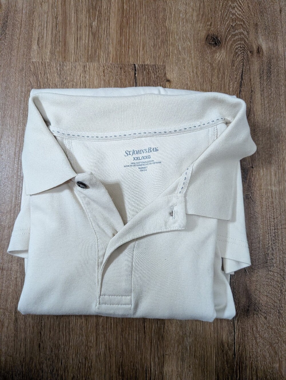 St. John's Bay Men's Light Beige Polo Shirt
